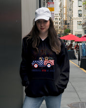 Load image into Gallery viewer, America 4th Of July Truck Pug Gift For Dog Lovers Hoodie
