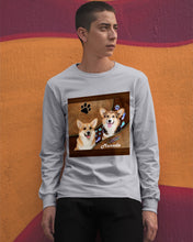 Load image into Gallery viewer, Corgi Paws Pattern Dog Mom Custom Name Gift For Manada Unisex Long Sleeve
