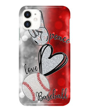 Load image into Gallery viewer, Baseball Peaceful Love Gift For Baseball Lovers Phone case
