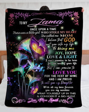 Load image into Gallery viewer, Custom Name Gift For Daughter Name Lama Flower Joy Hope Love And Light Sherpa Blanket
