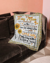 Load image into Gallery viewer, Sunflower Present For Mom Let You Know You're Appreciated  Trending Fleece Blanket

