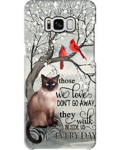 Load image into Gallery viewer, Siamese Cat Red Cardinals Those We Love Phone case
