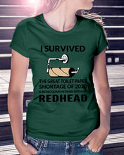 Load image into Gallery viewer, I Survived The Great Toilet Paper Shortage Of 2020 Ladies Tee

