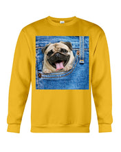 Load image into Gallery viewer, baby Pug In Denim Pocket Gift For Dog Lovers Sweatshirt
