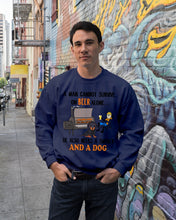 Load image into Gallery viewer, A Man Loves Beer And Dachshund Gift For Dog Lovers Sweatshirt

