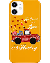 Load image into Gallery viewer, All I Need Are Love And Hockey Gift For Hockey Players Phone case
