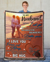 Load image into Gallery viewer, Gift For Husband Sea Turtle On Beach You Make Me A Better Person Sherpa Blanket
