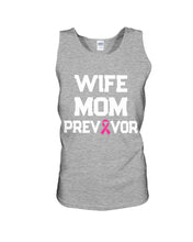Load image into Gallery viewer, Wife Mom Breast Cancer Awareness Meaningful Gift Unisex Tank Top
