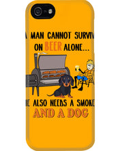 Load image into Gallery viewer, A Man Loves Beer And Dachshund Gift For Dog Lovers Phone case
