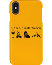 Load image into Gallery viewer, Simple Woman Loves Wine Camping Shoes And Climbing Phone case
