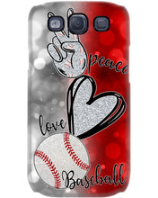Load image into Gallery viewer, Baseball Peaceful Love Gift For Baseball Lovers Phone case
