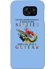Load image into Gallery viewer, Never Underestimate A 60 Year Old Man Can Play A Guitar Phone case
