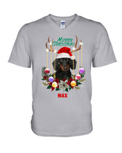 Load image into Gallery viewer, Dachshund Reindeer With Love Gift For Dog Lovers Guys V-Neck

