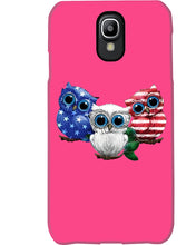 Load image into Gallery viewer, Lovely Phone Case Three Owl With US Flag Gift For Owl Lovers Phone case
