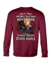 Load image into Gallery viewer, Walk Away I Am A Grumpy Old Man Who Was Born In November Birthday Gift Sweatshirt
