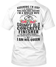 Load image into Gallery viewer, A Spoiled Wife Of Grumpy Old Concrete Finisher Trending For Personalized  Sport Gift Guys Tee
