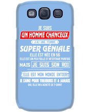 Load image into Gallery viewer, Je Suis Un Homme Chanceux J'ai Line Femme Custom Design Je Suis Son Roi Phone case
