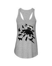 Load image into Gallery viewer, Cats Ink Funny Design Gift For Cats Lovers Ladies Flowy Tank
