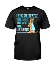 Load image into Gallery viewer, Gift For Son-In-Law The Man The Myth The Legend Trending Guys Tee

