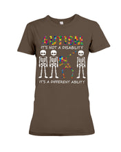 Load image into Gallery viewer, Autism It's A Different Ability Gift For Autism People Ladies Tee
