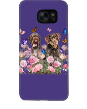 Load image into Gallery viewer, German Wirehaired Pointer With Peonies Gift For Dog Lovers Phone case
