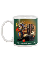 Load image into Gallery viewer, Black Cat Life Is Better With Books Gift For Cat Lovers Mug
