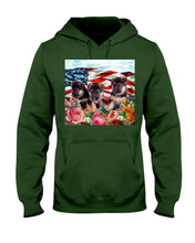 Load image into Gallery viewer, American Flag Sky Flower German Shepherd Gift For Dog Lovers Hoodie
