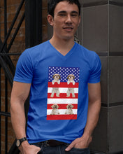 Load image into Gallery viewer, America USA FLag In My Heart Shih Tzu Gift For Dog Lovers Guys V-Neck
