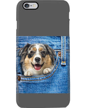 Load image into Gallery viewer, Australian Shepherd In Denim Pocket Gift For Dog Lovers Phone case
