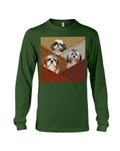 Load image into Gallery viewer, Three Cute Shih Tzu In Bag Gift For Dog Lovers Unisex Long Sleeve
