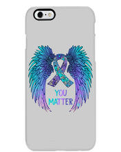 Load image into Gallery viewer, You Matter Ribbon Awareness With Angel Wings Phone case
