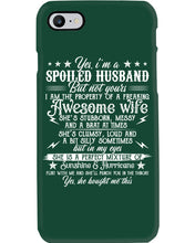 Load image into Gallery viewer, Shes Stubborn Messy And A Brat At Times Black Gift For Husband Phone case
