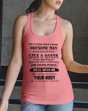Load image into Gallery viewer, I'm Already Taken By An August Freaking Awesome Man For Birthday Gift Ladies Flowy Tank
