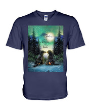 Load image into Gallery viewer, Dachshund Gift For Dog Lovers Snowy Night Together Guys V-Neck

