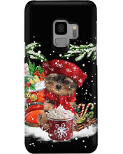 Load image into Gallery viewer, Yorkshire Terrier Loves Drinking Hot Latte Gift For Dog Lovers Phone case
