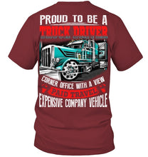 Load image into Gallery viewer, Proud To Be A Truck Driver Corner Office With A View Guys V-Neck
