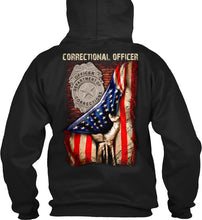 Load image into Gallery viewer, Correctional Officer America Flag  Special Custom Design Hoodie
