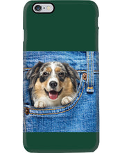 Load image into Gallery viewer, Australian Shepherd In Denim Pocket Gift For Dog Lovers Phone case
