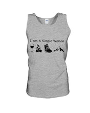 Load image into Gallery viewer, Simple Woman Loves Wine Camping Shoes And Climbing Unisex Tank Top
