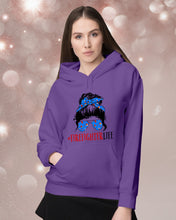 Load image into Gallery viewer, Firefighter Make You Life Safe Lady With Blue Ribbonhead Gift For Women Hoodie
