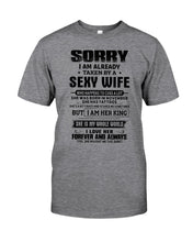 Load image into Gallery viewer, Gift For Husband Taken By A November Sexy Wife Who Happens To Cuss A Lot Guys Tee
