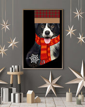 Load image into Gallery viewer, Santa Border Collie In Stock Gift For Dog Lovers Vertical Poster
