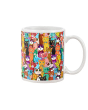 Load image into Gallery viewer, Colorful Cartoon Cat Face Gift For Cat Lovers Mug
