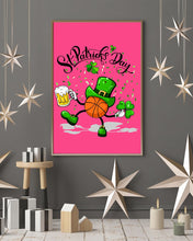 Load image into Gallery viewer, Basketball Saint Patrick's Day Gift For Basketball Lovers Vertical Poster
