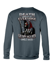 Load image into Gallery viewer, Death Smiles At Everyone Grumpy Old Men Smile Back Gift For Men Sweatshirt
