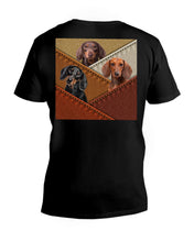 Load image into Gallery viewer, Three Cute Shih Tzu In Bag Gift For Dog Lovers Guys V-Neck
