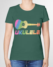 Load image into Gallery viewer, Ukulele Colorful Design Gift For Ukulele Players Ladies Tee
