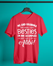 Load image into Gallery viewer, Me And Grandma Are More Than Besties Custom Gift For Family Guys V-Neck
