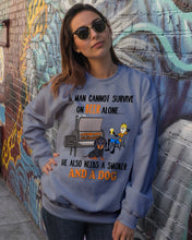 Load image into Gallery viewer, A Man Loves Beer And Dachshund Gift For Dog Lovers Sweatshirt
