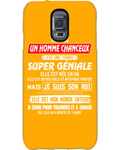 Load image into Gallery viewer, Je Suis Un Homme Chanceux J'ai Line Femme Custom Design Je Suis Son Roi Phone case
